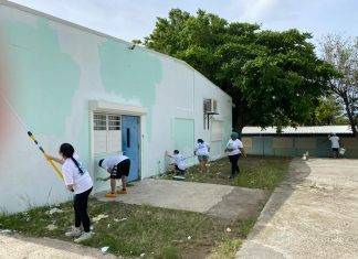 AUC medical students volunteered to paint part of MPC premises