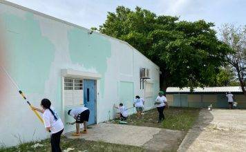 AUC medical students volunteered to paint part of MPC premises