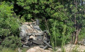 TRAFFIC DEPARTMENT OF KPSM INVESTIGATING FLIPPED CAR INCIDENT IN THE MULLET-BAY AREA
