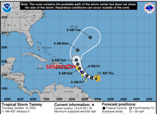 …A TROPICAL STORM WATCH ISSUED FOR ST. MAARTEN…