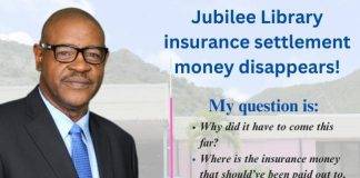 Jubilee Library insurance settlement money disappears!