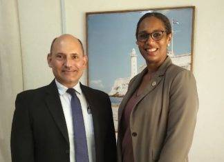 Heyliger-Marten pays courtesy visit to Cuban Ambassador to Guyana, discusses areas of potential cooperation