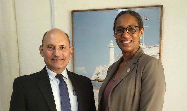 Heyliger-Marten pays courtesy visit to Cuban Ambassador to Guyana, discusses areas of potential cooperation