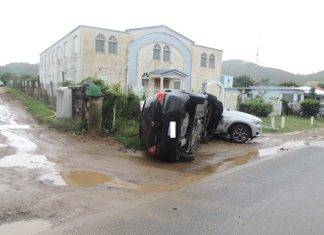 Serious Three-Vehicle Accident on Bishop Hill Road – Police Urges Vigilance on Wet Roads