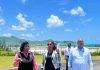 Minister Heyliger-Marten visit the Civil Aviation and Meteorological offices in Simpson Bay