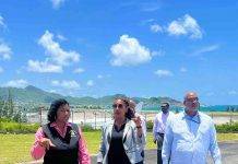 Minister Heyliger-Marten visit the Civil Aviation and Meteorological offices in Simpson Bay