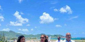 Minister Heyliger-Marten visit the Civil Aviation and Meteorological offices in Simpson Bay