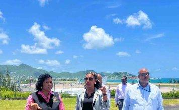 Minister Heyliger-Marten visit the Civil Aviation and Meteorological offices in Simpson Bay