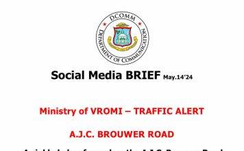 Ministry of VROMI – **** TRAFFIC ALERT ****