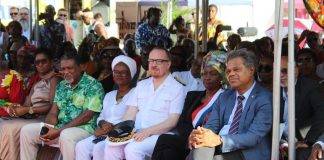 Prime Minister Mercelina and Minister of Education Lewis attend 176th Anniversary of the Abolition of Slavery
