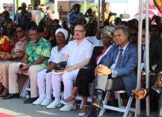 Prime Minister Mercelina and Minister of Education Lewis attend 176th Anniversary of the Abolition of Slavery