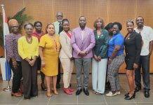 Acting Minister of ECYS Lyndon Lewis meets with WITU