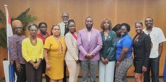 Acting Minister of ECYS Lyndon Lewis meets with WITU