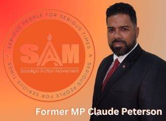 Former Member of Parliament Claude Peterson to contest snap election with SAM party