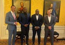 Minister Lyndon Lewis meets with colleague Ministers in The Hague Ahead of the JVO discussion