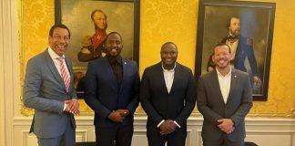 Minister Lyndon Lewis meets with colleague Ministers in The Hague Ahead of the JVO discussion