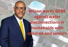 Wilson warns GEBE against water disconnections in households with children and seniors