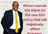 Wilson sounds the alarm on the new SZV policy that will negatively affect directors