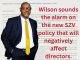 Wilson sounds the alarm on the new SZV policy that will negatively affect directors