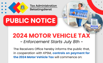 Public Notice: 2024 Motor Vehicle Tax Payment Enforcement Begins July 8th