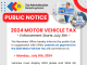 Public Notice: 2024 Motor Vehicle Tax Payment Enforcement Begins July 8th