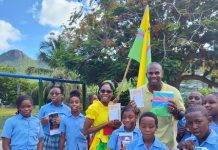 St. Martin Unity Flag presentation to MAC Community School students