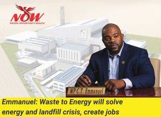 Emmanuel: Waste to Energy will solve energy and landfill crisis, create jobs
