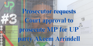 Prosecutor requests Court approval to prosecute Member of Parliament for UP party Akeem Arrindell in vote-buying case