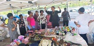 Min Heyliger-Marten unannounced visit to small businesswomen avillion