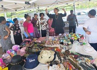 Min Heyliger-Marten unannounced visit to small businesswomen avillion