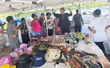 Min Heyliger-Marten unannounced visit to small businesswomen avillion