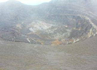 Temperatures above existing background (BASE) levels detected at the La Soufriere Volcano