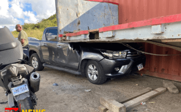 Traffic accident on Sucker Garden road