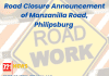 Road Closure Announcement of Manzanilla Road, Philipsburg