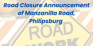 Road Closure Announcement of Manzanilla Road, Philipsburg