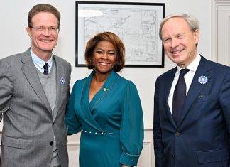 French Ambassador at The Hague St. Maarten Day celebration