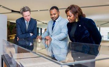 Minister Plenipotentiary at opening exhibition 70 years Statute