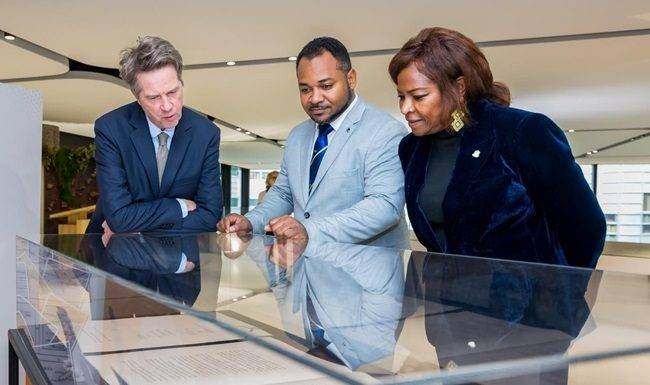 Minister Plenipotentiary at opening exhibition 70 years Statute