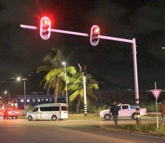 Traffic lights up and running