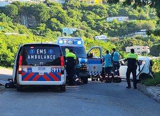 Accident on Mountain Dove Road in Point Blanche
