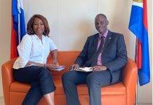 Minister of VSA, Mr. Brug and Minister Plenipotentiary Ms. Arrindell discuss pressing issues to build a stronger, healthier future for the nation.