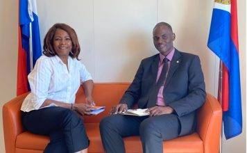 Minister of VSA, Mr. Brug and Minister Plenipotentiary Ms. Arrindell discuss pressing issues to build a stronger, healthier future for the nation.