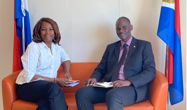 Minister of VSA, Mr. Brug and Minister Plenipotentiary Ms. Arrindell discuss pressing issues to build a stronger, healthier future for the nation.