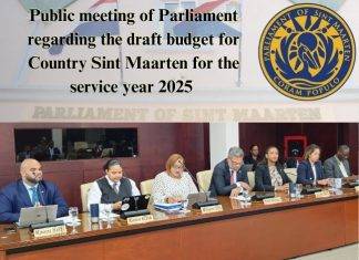Public meeting of Parliament regarding the draft budget for Country Sint Maarten for the service year 2025