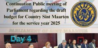 DAY 4: Continuation Public meeting of Parliament regarding the draft budget for Country Sint Maarten for the service year 2025