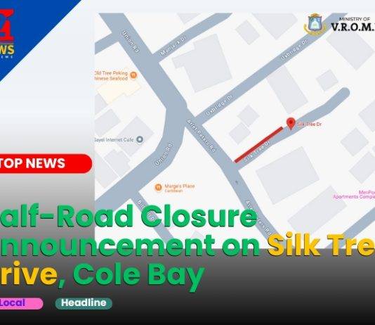 Half-Road Closure Announcement on Silk Tree Drive, Cole Bay for Concrete Hard Surfacing- Secondary Road Project
