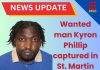 Wanted man Kyron Phillip captured in St. Martin