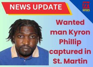 Wanted man Kyron Phillip captured in St. Martin
