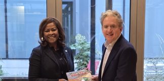 Minister Plenipotentiary Arrindell meets Canadian Ambassador Adsett. Discuss Climate Change, Education and Crisis Management