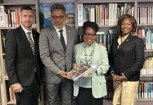 Prime Minister Dr. Luc Mercelina Donates Sint Maarten Book to the Library of the Minister Plenipotentiary of Curaçao